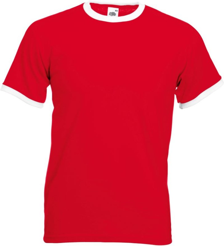 Fruit of the Loom Ringer T Racerback tričko 16.1168 red/white
