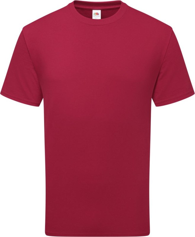Fruit of the Loom Pure Cotton T Tričko z těžké bio bavlny 16.1362 cranberry
