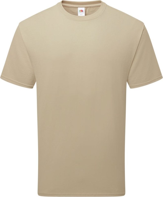 Fruit of the Loom Pure Cotton T Tričko z těžké bio bavlny 16.1362 desert sand