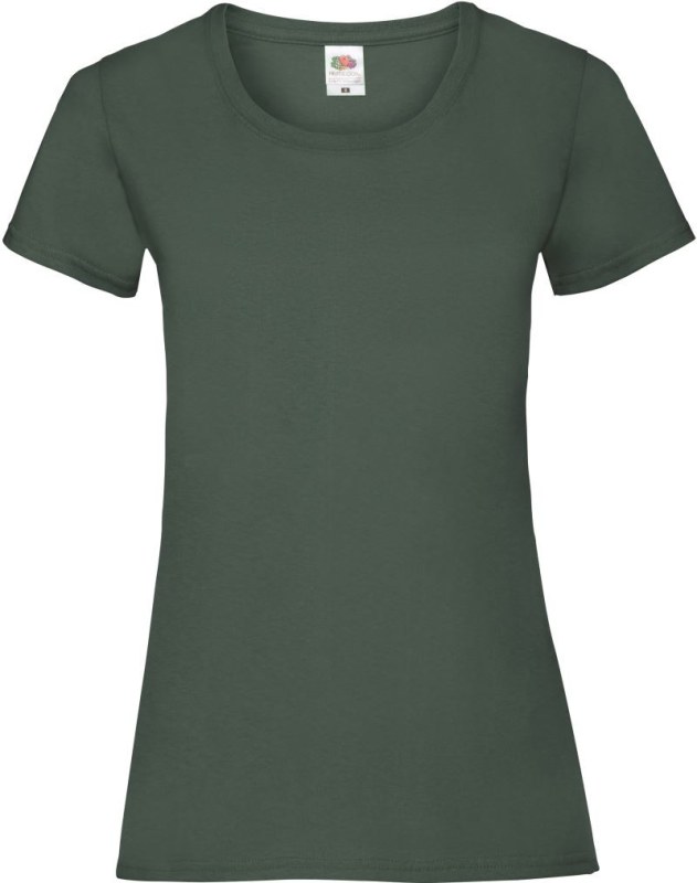 Fruit of the Loom Lady-Fit Valueweight T Dámské tričko 16.1372 bottle green - Dámské oblečení trika