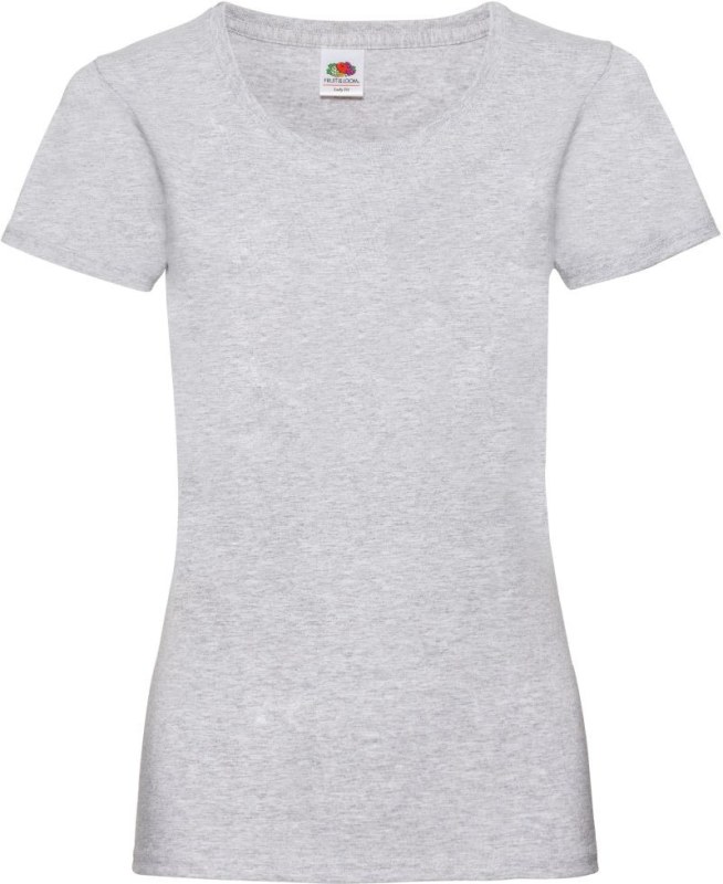 Fruit of the Loom Lady-Fit Valueweight T Dámské tričko 16.1372 heather grey