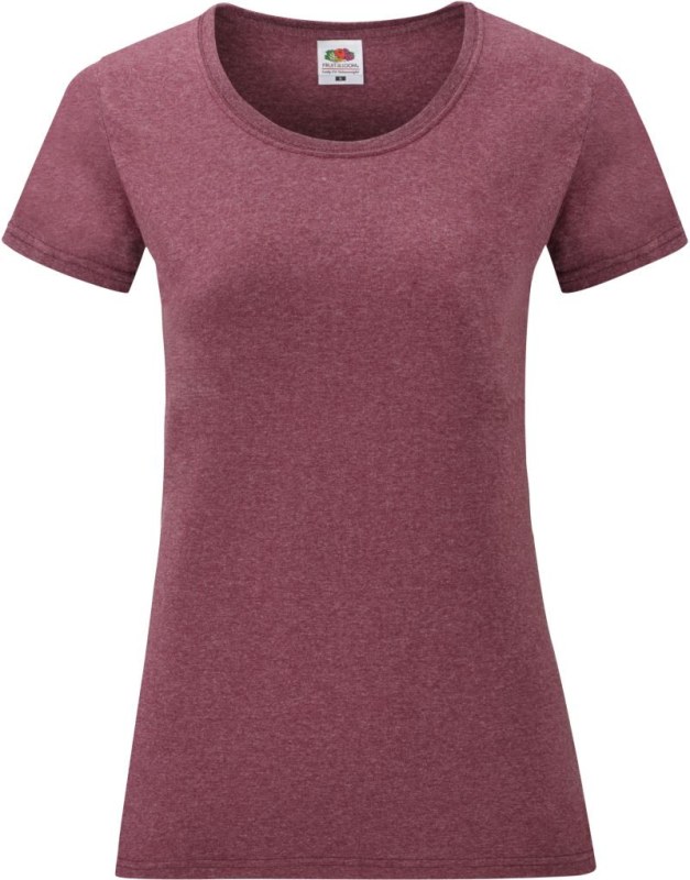 Fruit of the Loom Lady-Fit Valueweight T Dámské tričko 16.1372 heather burgundy