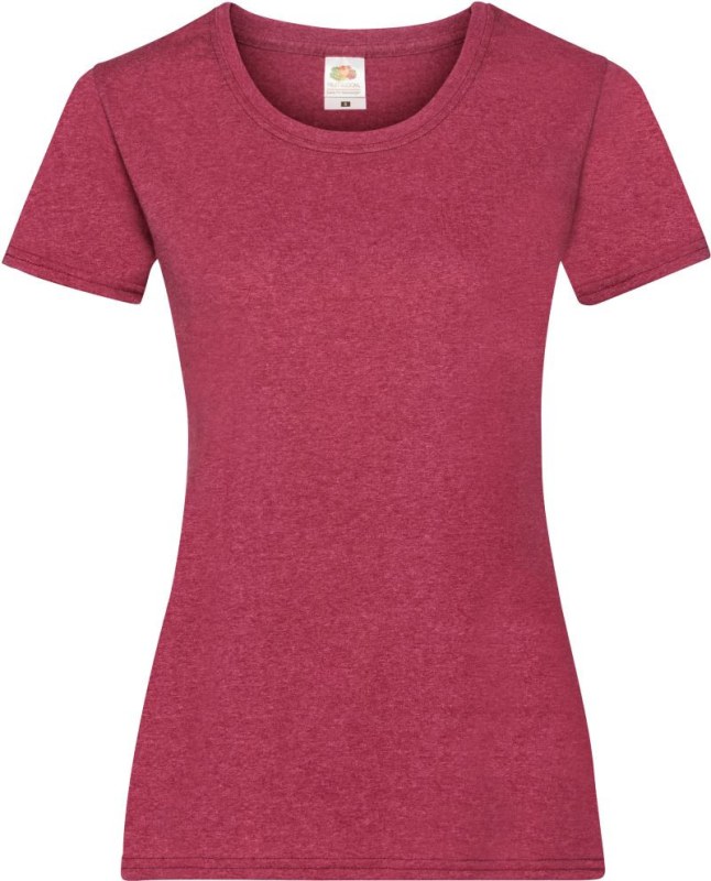 Fruit of the Loom Lady-Fit Valueweight T Dámské tričko 16.1372 vintage heather red