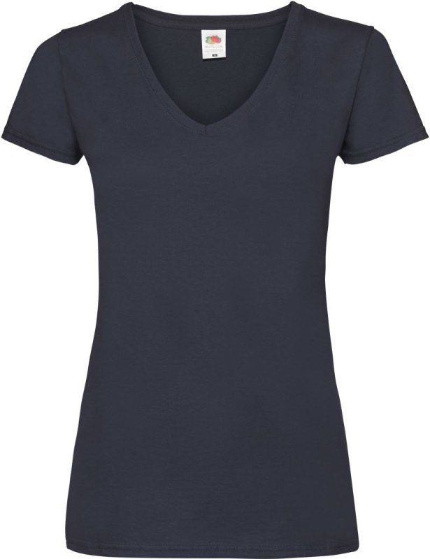 Fruit of the Loom Lady-Fit Valueweight V-Neck T Dámské tričko s výstřihem do V 16.1398 deep navy
