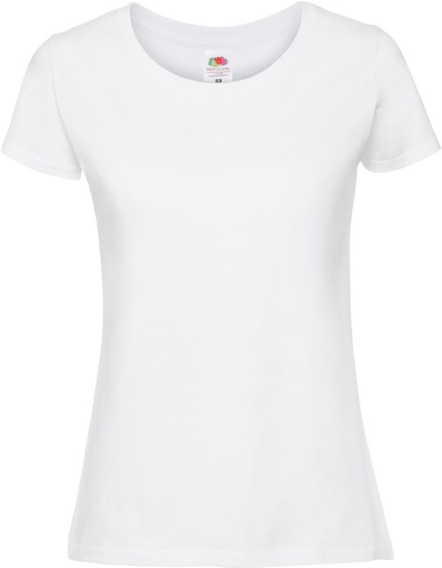 Fruit of the Loom Lady-Fit Iconic 195 T Dámské tričko z těžké bavlny 16.1424 white
