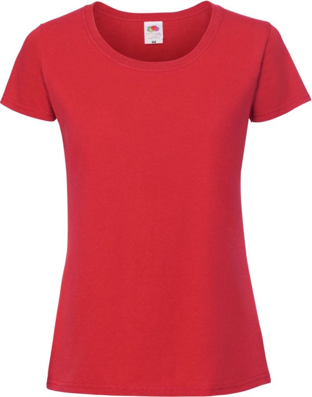 Fruit of the Loom Lady-Fit Iconic 195 T Dámské tričko z těžké bavlny 16.1424 red