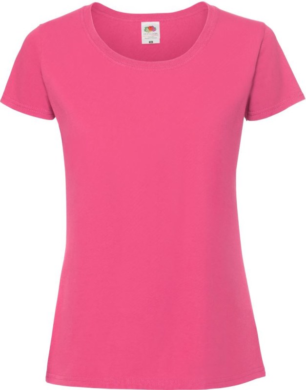 Fruit of the Loom Lady-Fit Iconic 195 T Dámské tričko z těžké bavlny 16.1424 fuchsia