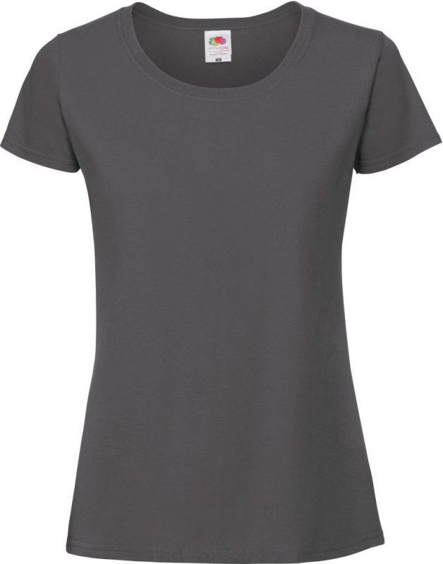 Fruit of the Loom Lady-Fit Iconic 195 T Dámské tričko z těžké bavlny 16.1424 light graphite