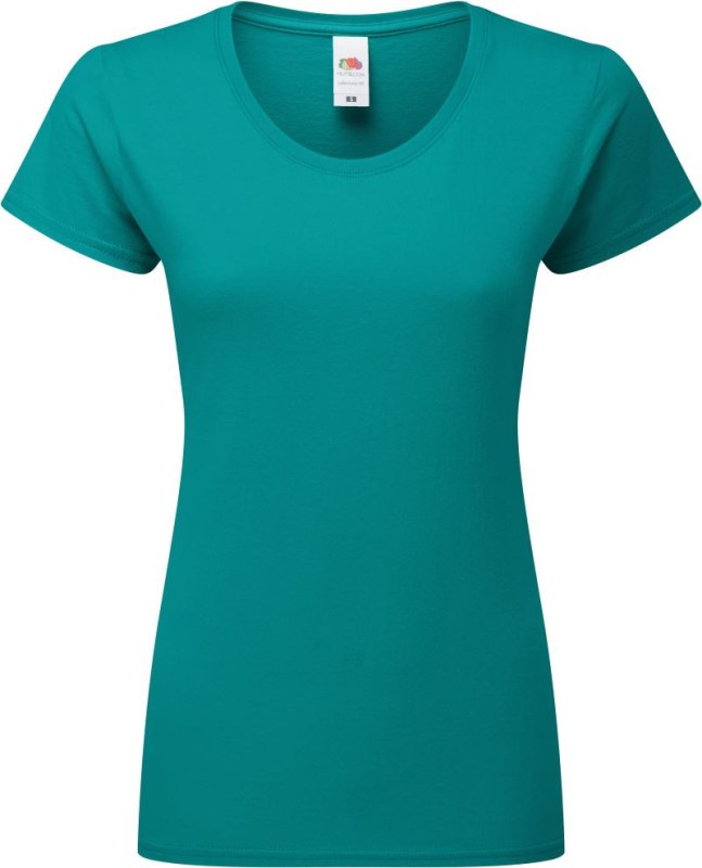 Fruit of the Loom Lady-Fit Iconic 195 T Dámské tričko z těžké bavlny 16.1424 ocean teal