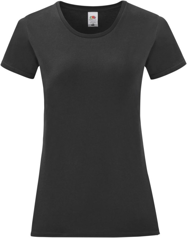Fruit of the Loom Lady-Fit Iconic 150 T Dámské tričko 16.1432 black - Dámské oblečení trika