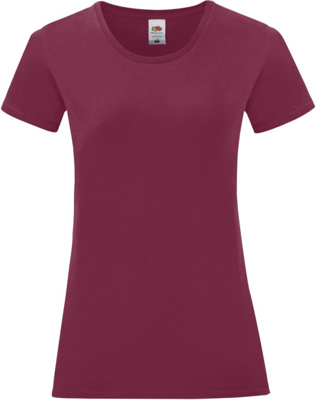 Fruit of the Loom Lady-Fit Iconic 150 T Dámské tričko 16.1432 burgundy