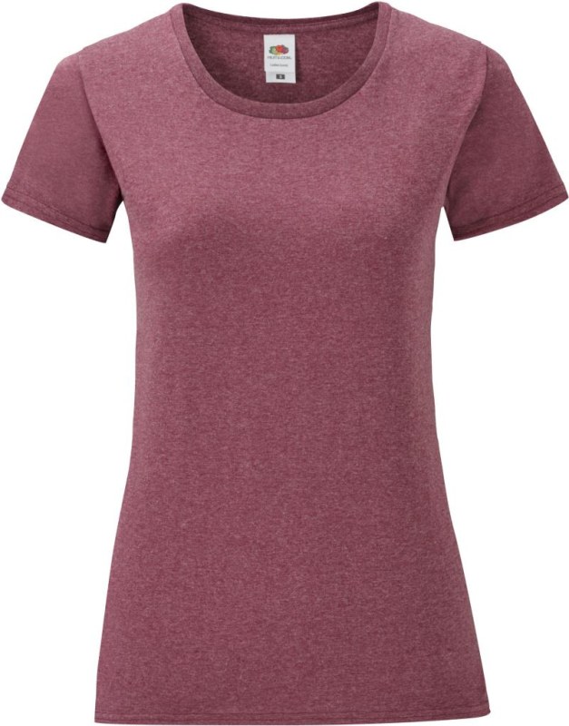 Fruit of the Loom Lady-Fit Iconic 150 T Dámské tričko 16.1432 heather burgundy