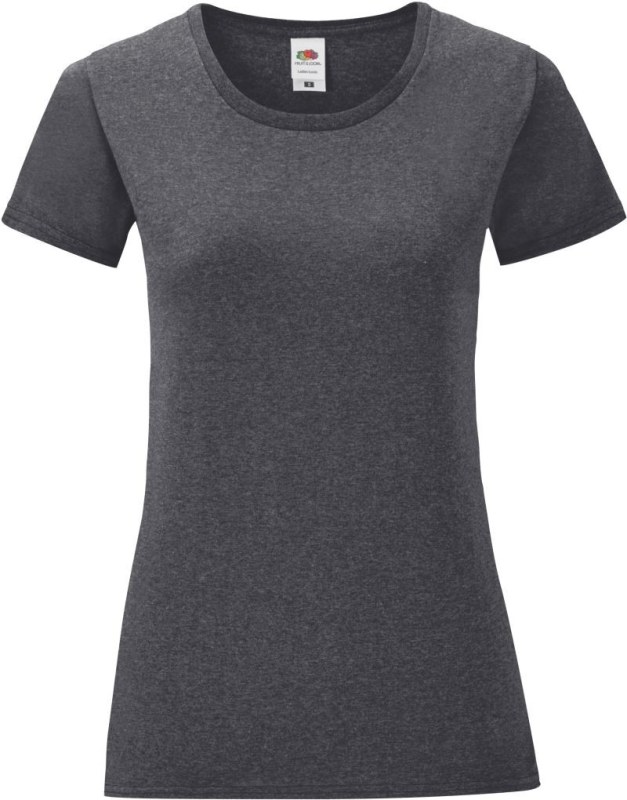 Fruit of the Loom Lady-Fit Iconic 150 T Dámské tričko 16.1432 dark heather grey