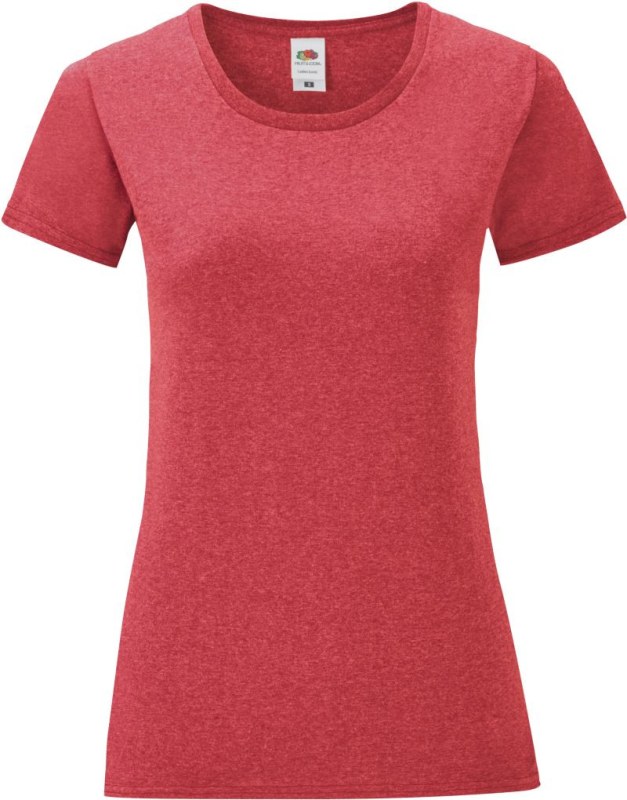 Fruit of the Loom Lady-Fit Iconic 150 T Dámské tričko 16.1432 heather red