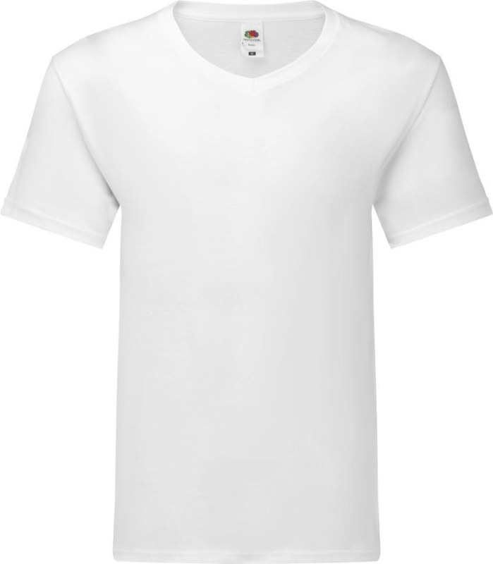 Fruit of the Loom Iconic 150 V-Neck T Tričko s výstřihem do V 16.1442 white