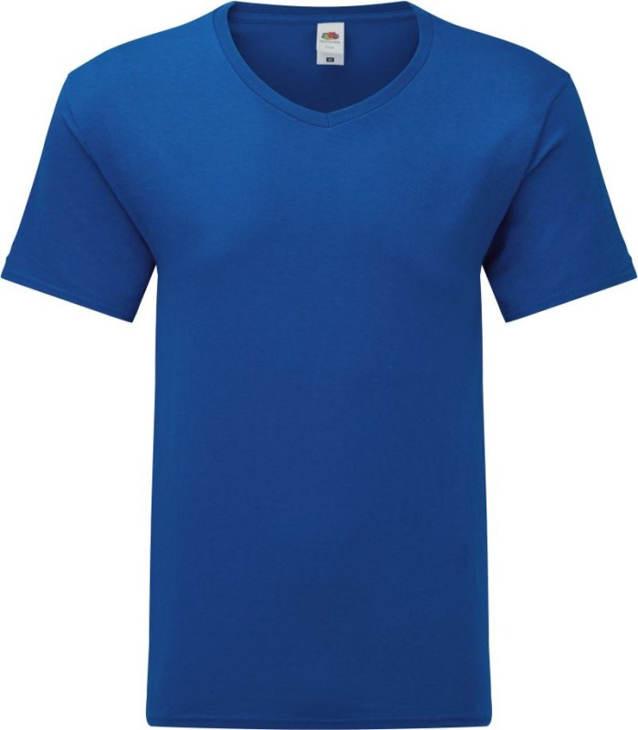 Fruit of the Loom Iconic 150 V-Neck T Tričko s výstřihem do V 16.1442 royal blue