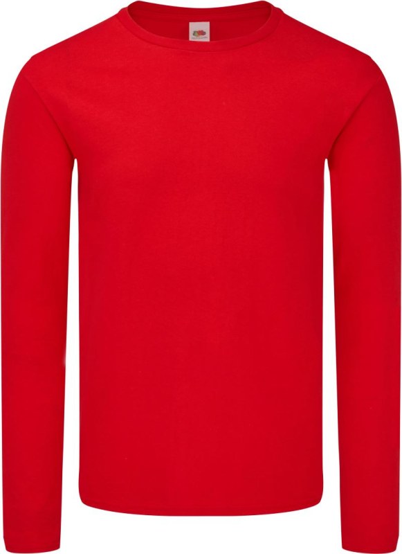 Fruit of the Loom Iconic 150 LSL T Tričko s dlouhým rukávem 16.1446 red