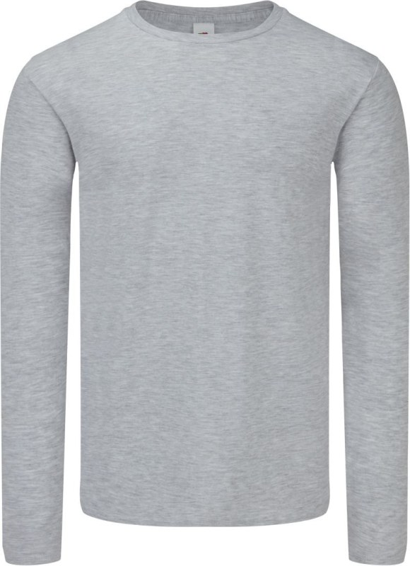 Fruit of the Loom Iconic 150 LSL T Tričko s dlouhým rukávem 16.1446 heather grey