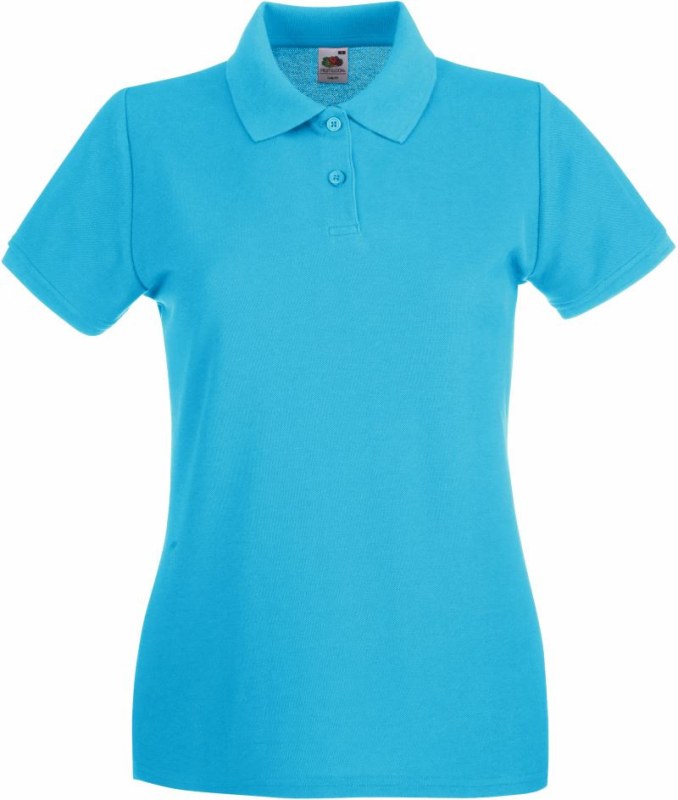 Fruit of the Loom Lady-Fit Premium Polo Dámské piqué polo 16.3030 azure blue - Dámské oblečení trika