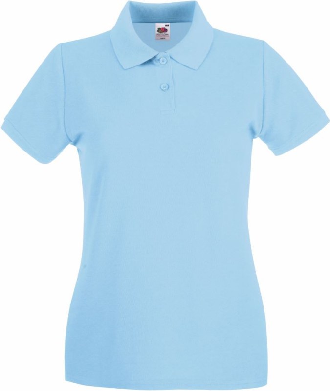 Fruit of the Loom Lady-Fit Premium Polo Dámské piqué polo 16.3030 sky blue - Dámské oblečení trika