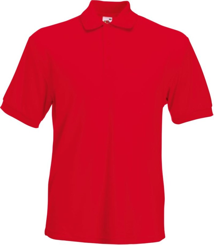 Fruit of the Loom Heavy 65/35 Pique Polo Piqué polo z těžké bavlny 16.3204 red