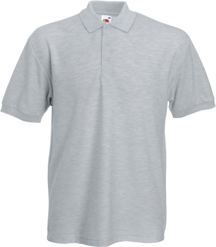 Fruit of the Loom Heavy 65/35 Pique Polo Piqué polo z těžké bavlny 16.3204 heather grey