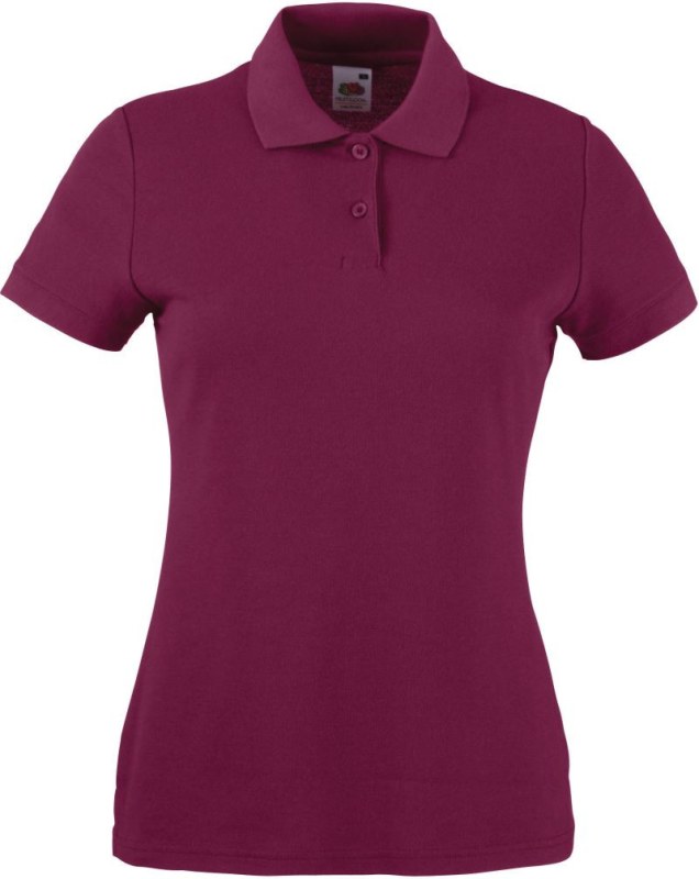 Fruit of the Loom Lady-Fit 65/35 Polo Dámské piqué polo 16.3212 burgundy