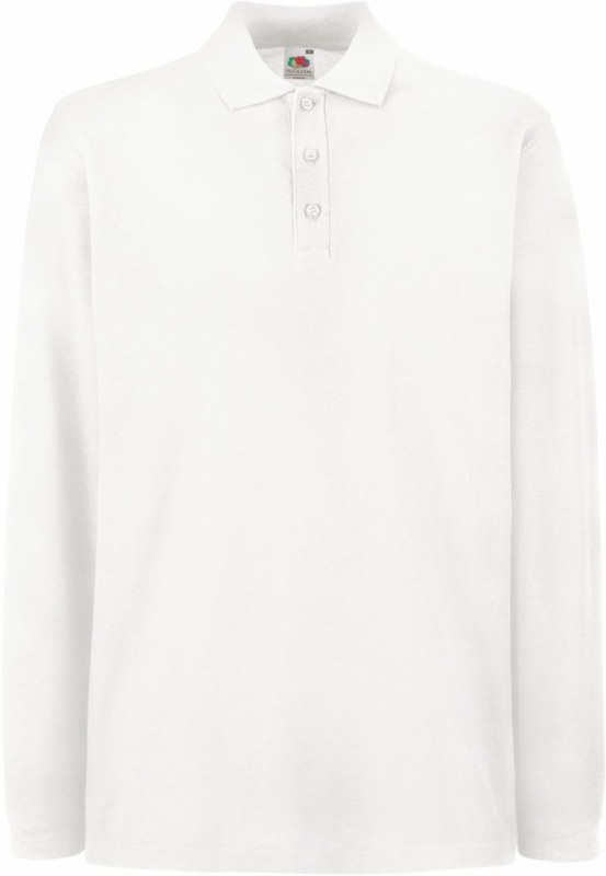 Fruit of the Loom Premium Polo LSL Piqué polo s dlouhým rukávem 16.3310 white