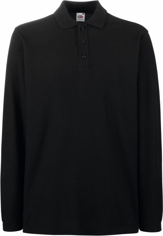 Fruit of the Loom Premium Polo LSL Piqué polo s dlouhým rukávem 16.3310 black