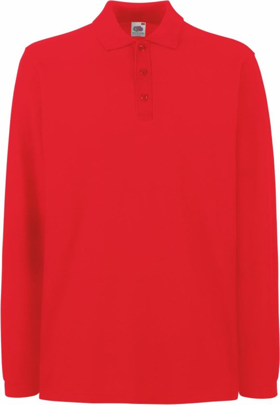 Fruit of the Loom Premium Polo LSL Piqué polo s dlouhým rukávem 16.3310 red