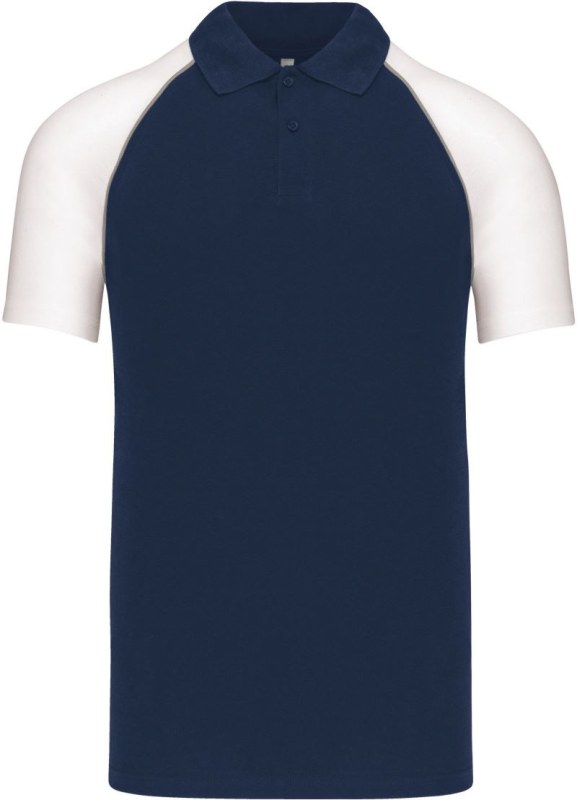 Kariban K 226 Baseballové piqué polo 20.K226 navy/light grey/white