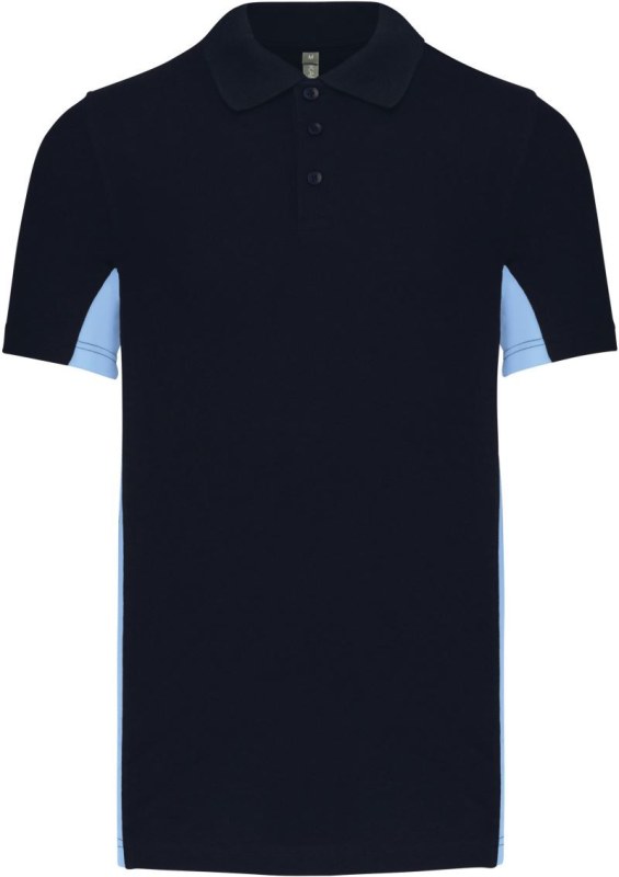 Kariban K 232 2-barevné piqué polo "Flag" 20.K232 navy/sky