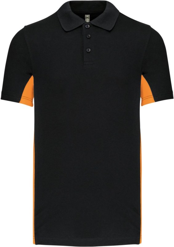 Kariban K 232 2-barevné piqué polo "Flag" 20.K232 black/orange - Dámské oblečení trika