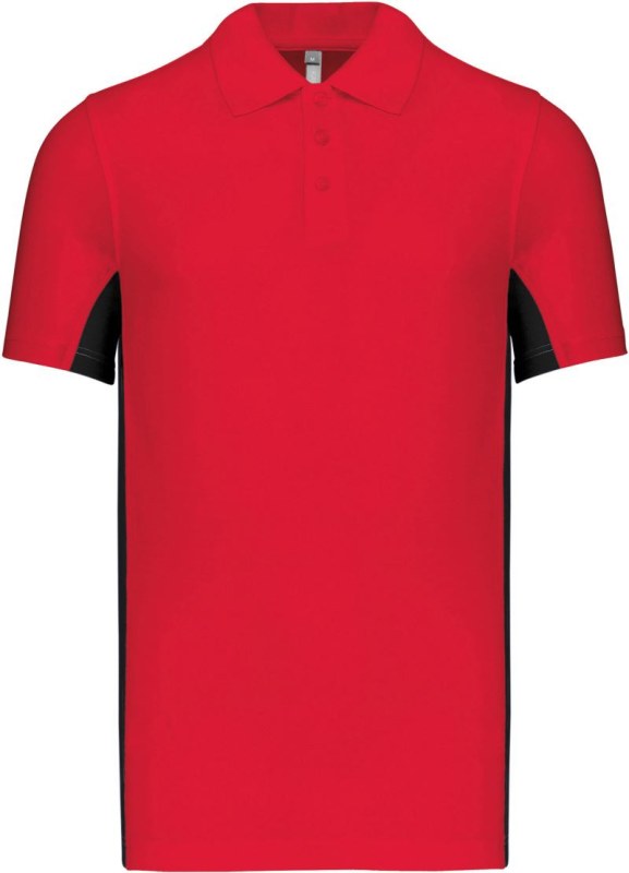 Kariban K 232 2-barevné piqué polo "Flag" 20.K232 red/black
