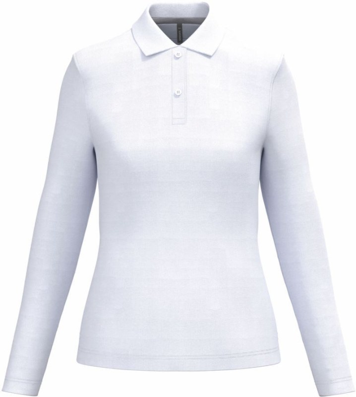 Kariban K 244 Dámské piqué polo s dlouhým rukávem 20.K244 white