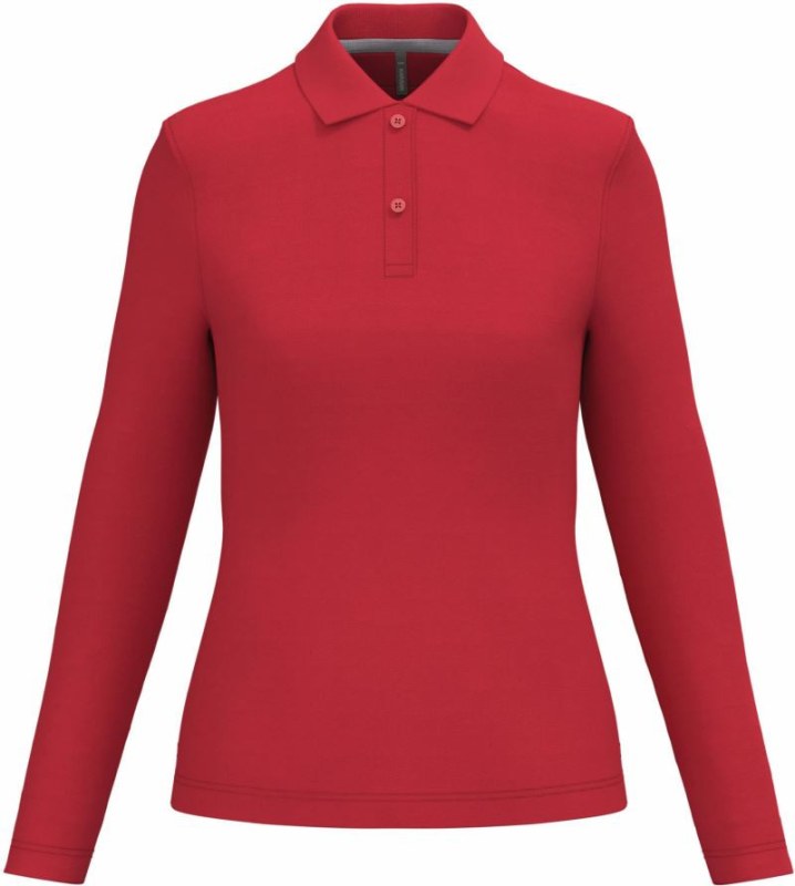 Kariban K 244 Dámské piqué polo s dlouhým rukávem 20.K244 red