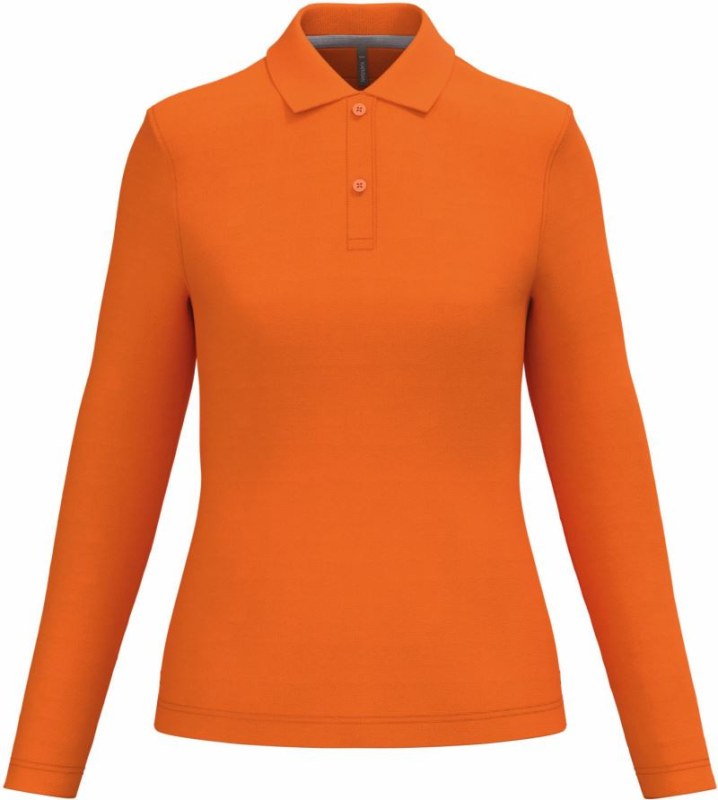 Kariban K 244 Dámské piqué polo s dlouhým rukávem 20.K244 orange