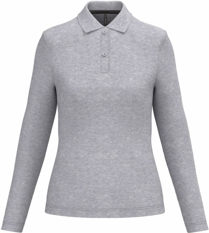 Kariban K 244 Dámské piqué polo s dlouhým rukávem 20.K244 oxford grey
