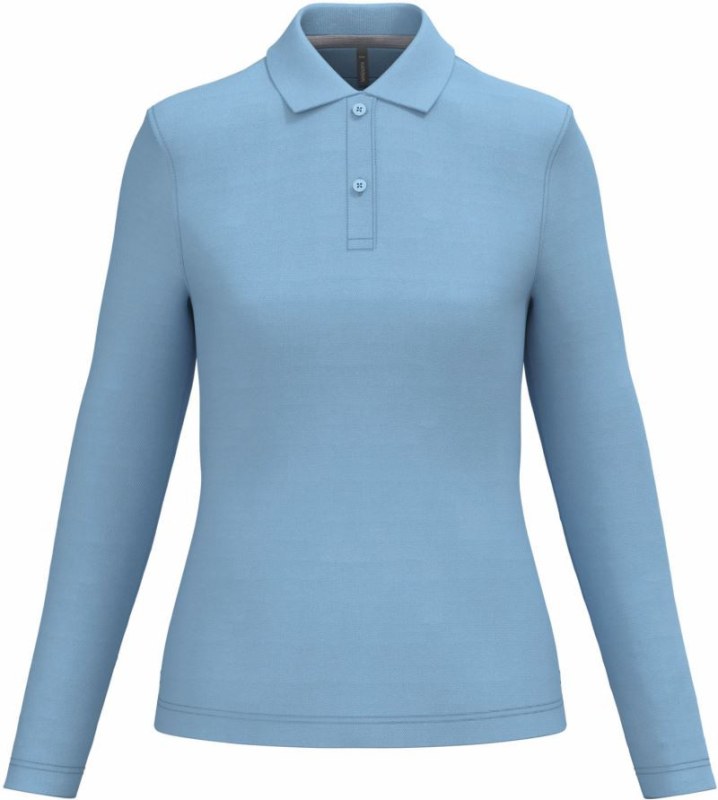 Kariban K 244 Dámské piqué polo s dlouhým rukávem 20.K244 sky blue