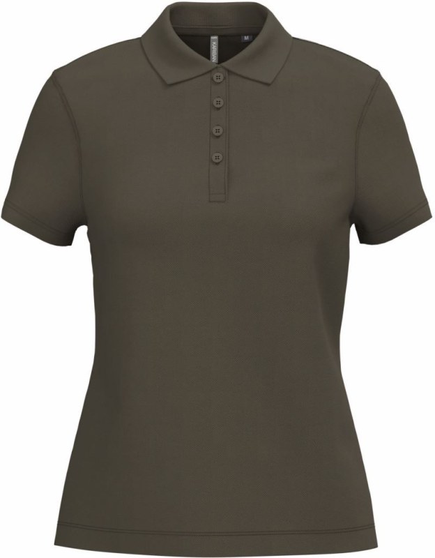 Kariban K 255 Dámské piqué polo 20.K255 dark khaki - Dámské oblečení trika
