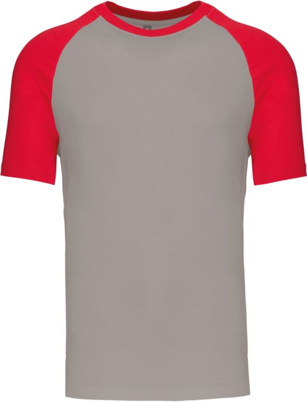 Kariban K 330 Baseballové tričko 20.K330 light grey/red