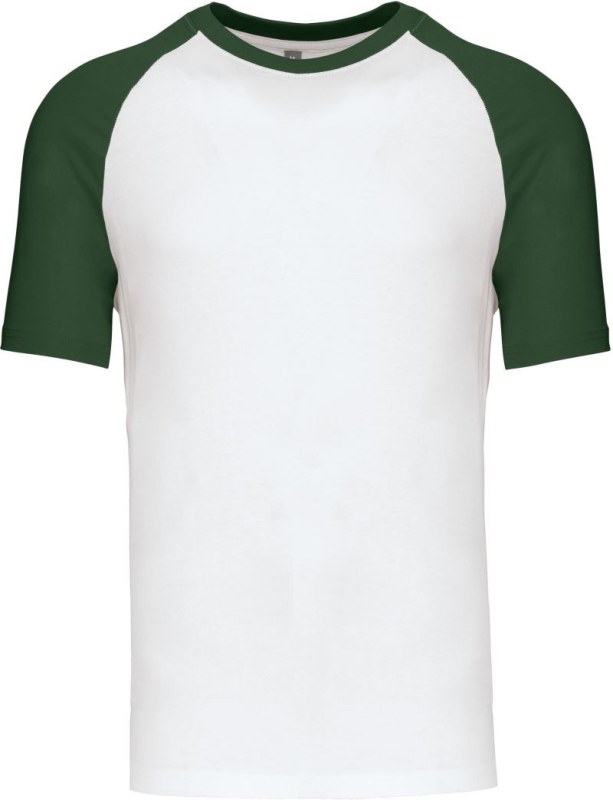 Kariban K 330 Baseballové tričko 20.K330 white/forest green - Dámské oblečení trika
