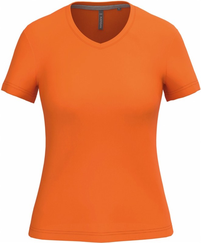 Kariban K 381 Dámské tričko s výstřihem do V 20.K381 orange