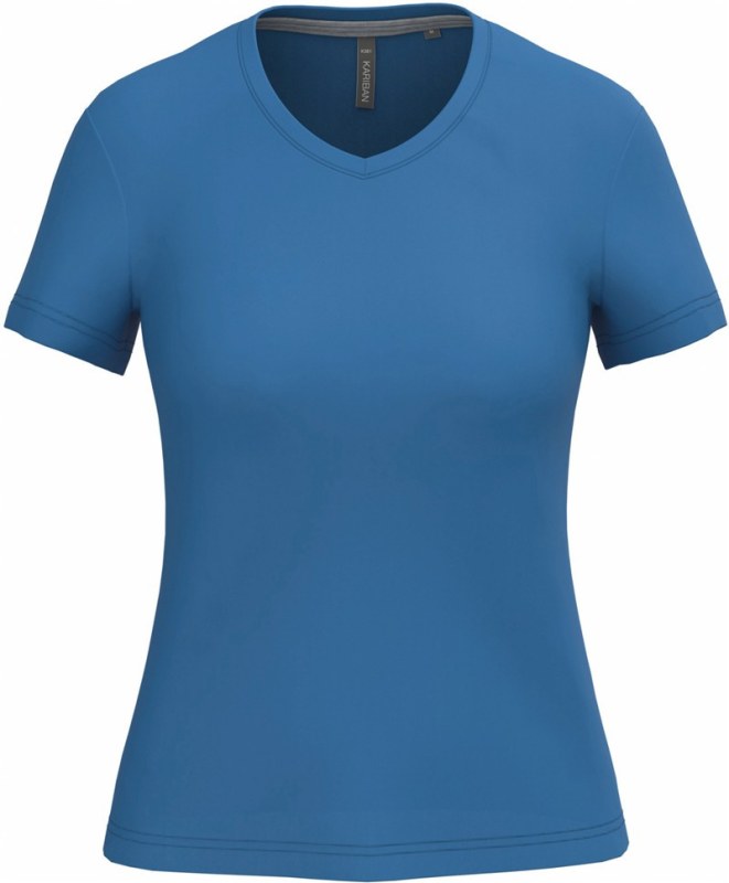 Kariban K 381 Dámské tričko s výstřihem do V 20.K381 light royal blue
