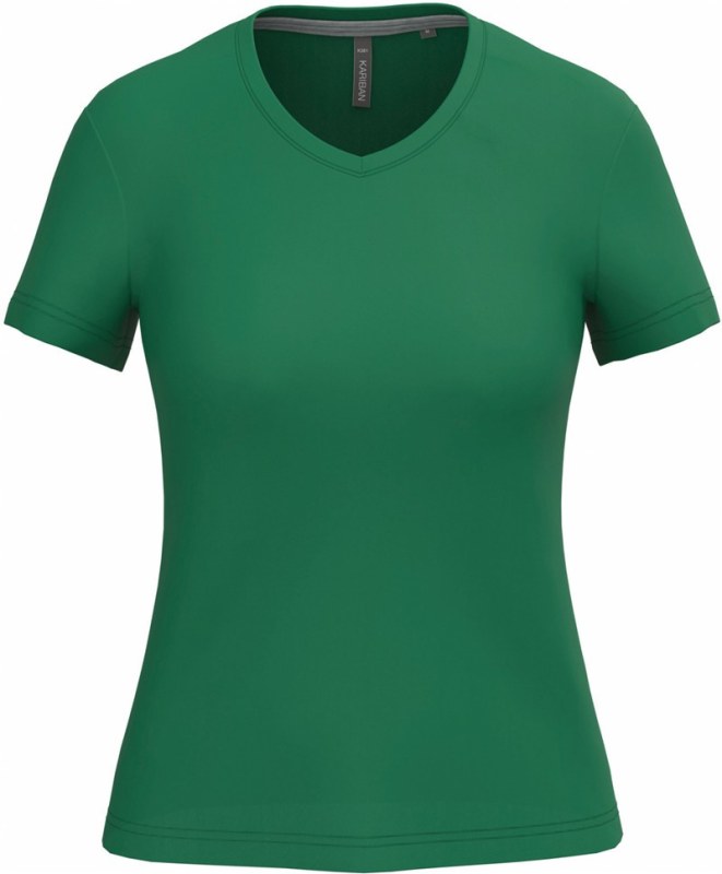 Kariban K 381 Dámské tričko s výstřihem do V 20.K381 kelly green