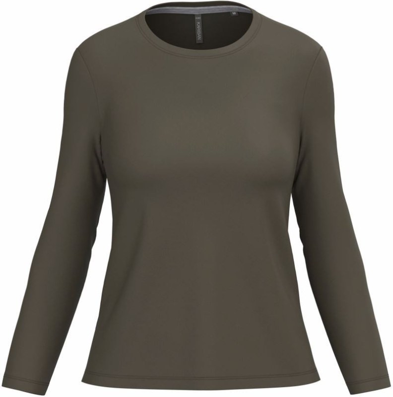 Kariban K 383 Dámské tričko s dlouhým rukávem 20.K383 dark khaki