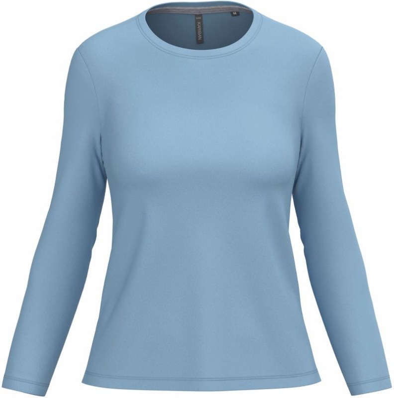 Kariban K 383 Dámské tričko s dlouhým rukávem 20.K383 sky blue