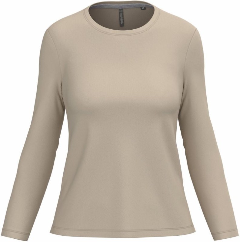 Kariban K 383 Dámské tričko s dlouhým rukávem 20.K383 light sand