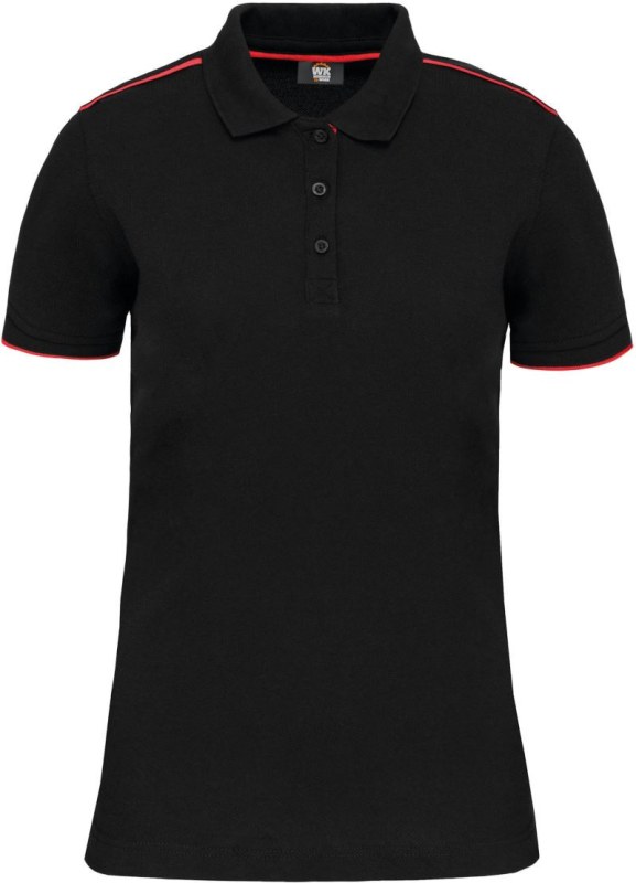 WK WK 271 Dámské pracovní piqué polo "Day-to-Day" 20.W271 black/red