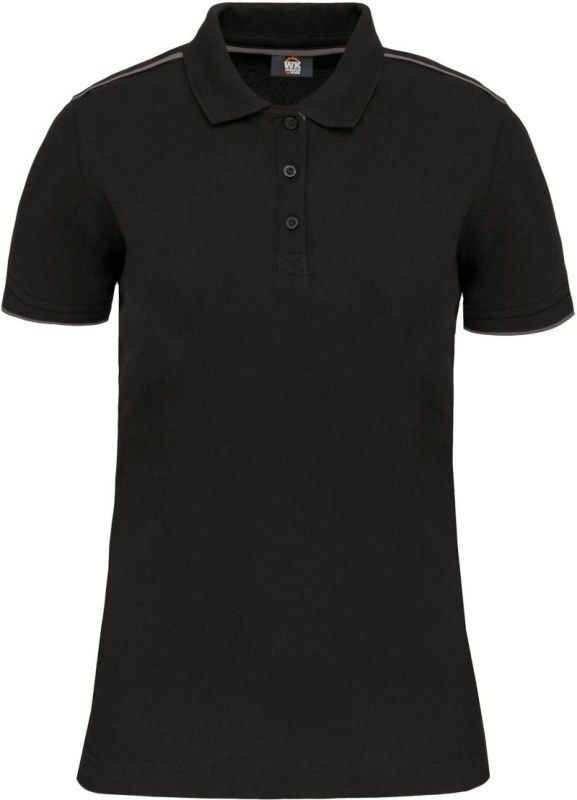 WK WK 271 Dámské pracovní piqué polo "Day-to-Day" 20.W271 black/silver - Dámské oblečení trika